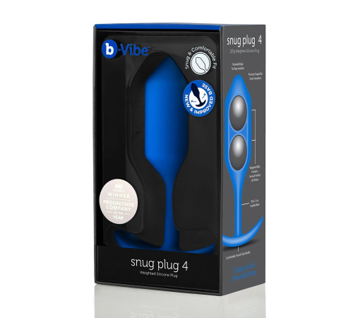 Синяя пробка для ношения Snug Plug 4 - 14,5 см. Синяя пробка для ношения Snug Plug 4 - 14,5 см.