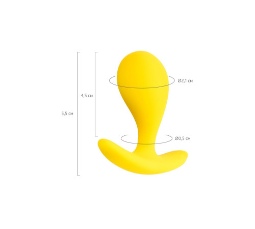 Желтая анальная втулка Blob - 5,5 см.
