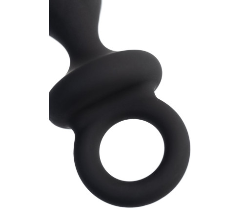 Черная анальная пробка Strob M - 13,5 см.