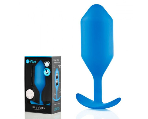 Заказать Синяя пробка для ношения B-vibe Snug Plug 5 - 14 см.
