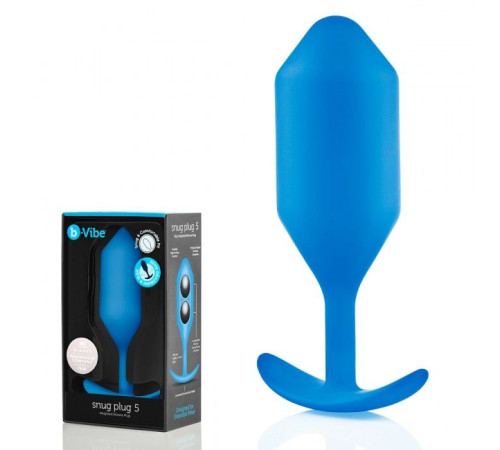 Синяя пробка для ношения B-vibe Snug Plug 5 - 14 см. Синяя пробка для ношения B-vibe Snug Plug 5 - 14 см.