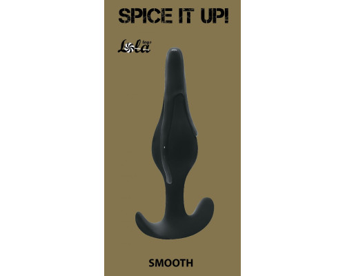 Заказать Чёрная анальная пробка Smooth - 12,5 см.