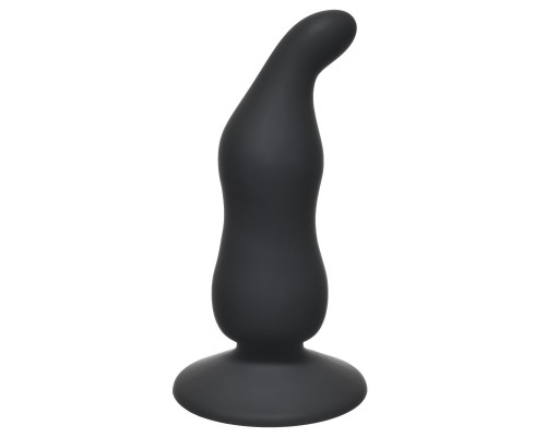Заказать Чёрная анальная пробка Waved Anal Plug Black - 11 см.