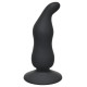 Заказать Чёрная анальная пробка Waved Anal Plug Black - 11 см.
