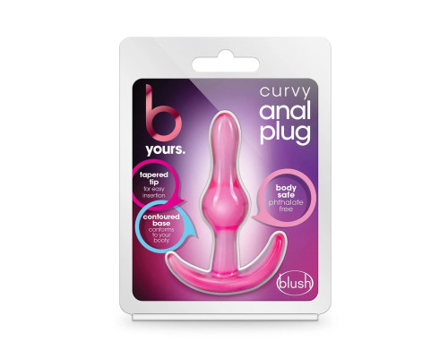 Заказать Розовая анальная пробка Curvy Anal Plug - 8,4 см. Заказать Розовая анальная пробка Curvy Anal Plug - 8,4 см.