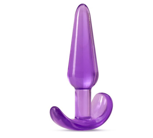 Фиолетовая анальная пробка в форме якоря Slim Anal Plug - 10,8 см.