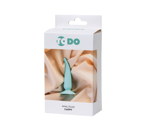 Мятная силиконовая анальная пробка Сappy - 12,5 см.