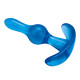 Заказать Голубой анальный стимулятор Tear Drop Butt Plug - 8,9 см.