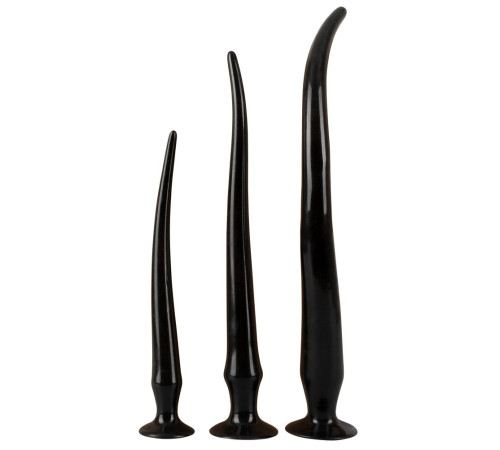 Набор из 3 длинных анальных пробок Super Long Flexible Butt Plug Set