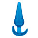 Заказать Голубая анальная пробка конической формы Medium Tapered Butt Plug - 12,7 см.
