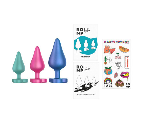 Набор из 3 анальных пробок Romp Luster