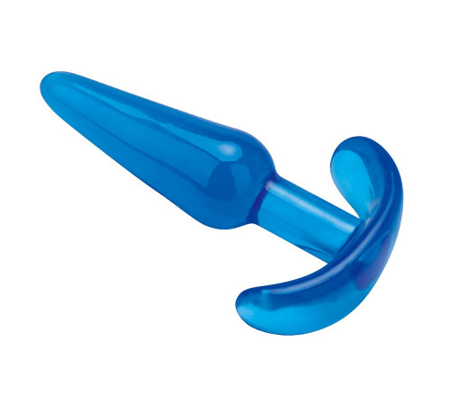 Голубая анальная пробка Slim Tapered Butt Plug - 10,8 см.