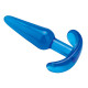Заказать Голубая анальная пробка Slim Tapered Butt Plug - 10,8 см.
