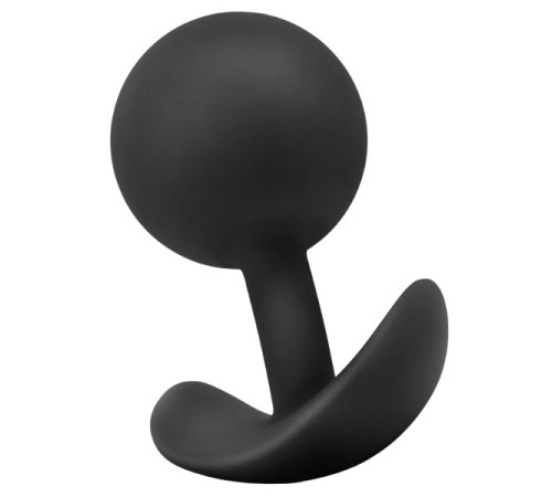 Черная анальная пробка Silicone Vibra Plug - 8,9 см.