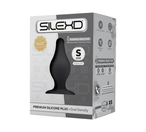 Черная малая анальная пробка SileXD - 7,2 см.