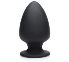 Черная мягкая анальная пробка Squeezable Large Anal Plug - 13,2 см.
