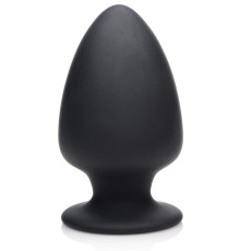 Черная мягкая анальная пробка Squeezable Large Anal Plug - 13,2 см.