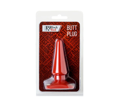 Красная анальная втулка Black Red - 10 см.