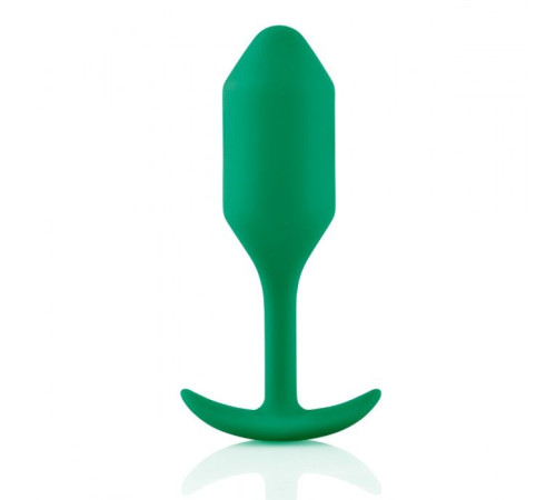 Зеленая пробка для ношения B-vibe Snug Plug 2 - 11,4 см.