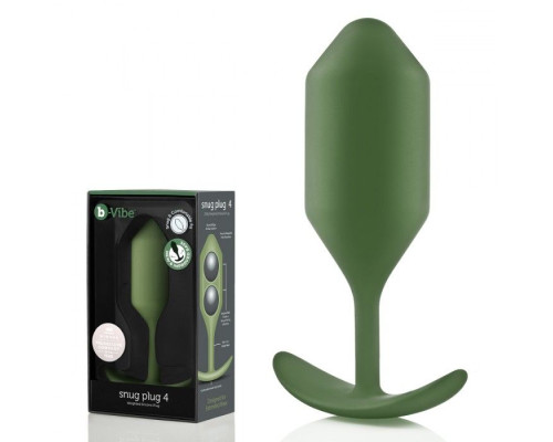 Заказать Пробка цвета хаки для ношения B-vibe Snug Plug 4 - 14 см.