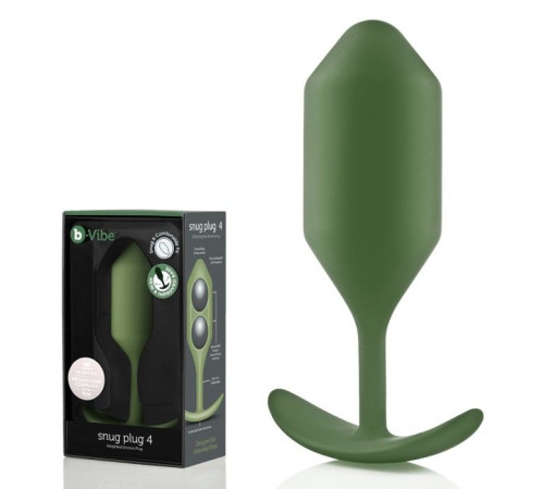 Пробка цвета хаки для ношения B-vibe Snug Plug 4 - 14 см.