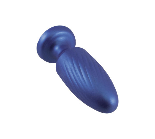 Синяя анальная пробка 4 Inch Silicone Anal Plug - 12 см.
