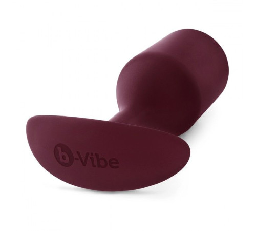 Бордовая пробка для ношения B-vibe Snug Plug 5 - 14 см.