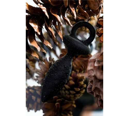 Черная анальная пробка Strob M - 13,5 см.