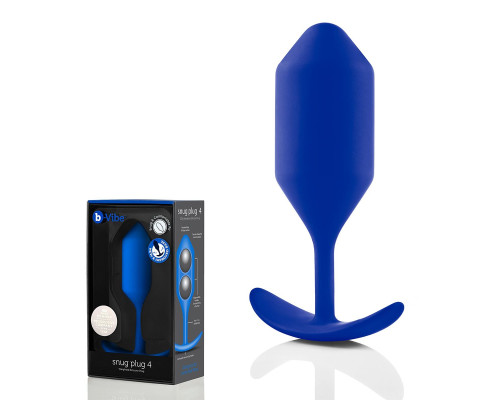 Заказать Синяя пробка для ношения Snug Plug 4 - 14,5 см.