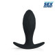 Заказать Черная силиконовая анальная пробка Sex Expert - 8,5 см.