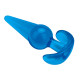 Заказать Голубая анальная пробка конической формы Medium Tapered Butt Plug - 12,7 см.