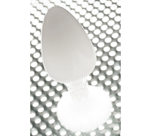 Белая акриловая анальная втулка - 8 см.