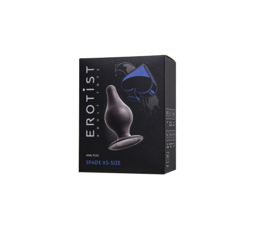 Черная анальная втулка Spade XS - 6,5 см.