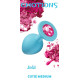 Заказать Средняя голубая анальная пробка Emotions Cutie Medium с розовым кристаллом - 8,5 см.