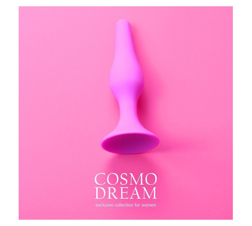 Розовая анальная втулка с ограничителем - 10 см.