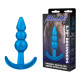 Заказать Голубой анальный плаг Beginners Beaded Plug - 9,5 см.