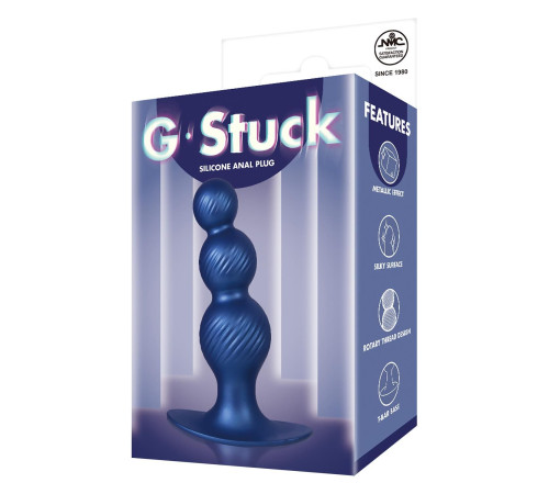Синяя анальная елочка 5 Inch Silicone Anal Plug - 14 см.