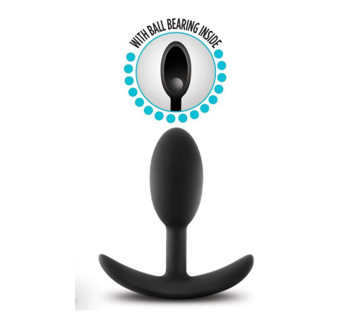 Черный анальный стимулятор Vibra Slim Plug Small - 8,8 см. Черный анальный стимулятор Vibra Slim Plug Small - 8,8 см.