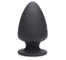 Черная мягкая анальная пробка Squeezable Small Anal Plug - 9 см.