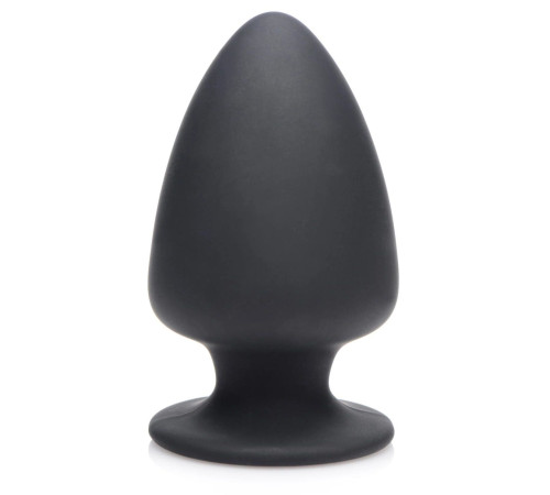 Черная мягкая анальная пробка Squeezable Small Anal Plug - 9 см.