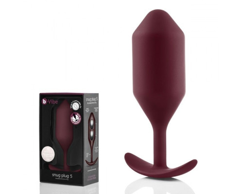Заказать Бордовая пробка для ношения B-vibe Snug Plug 5 - 14 см.