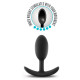 Заказать Черная анальная пробка Silicone Vibra Slim Plug Medium - 10,2 см.