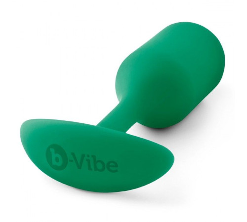 Зеленая пробка для ношения B-vibe Snug Plug 2 - 11,4 см.