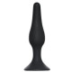 Заказать Чёрная анальная пробка Slim Anal Plug Large - 12,5 см.