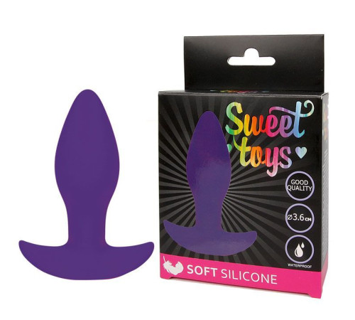 Фиолетовая анальная втулка Sweet Toys - 8,5 см.