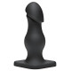 Заказать Чёрная анальная пробка TitanMen The Rumpy - 16,5 см.