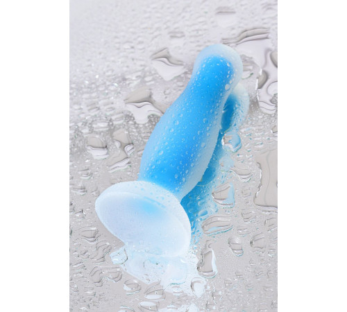 Голубая, светящаяся в темноте анальная втулка Namor Glow - 12,5 см.