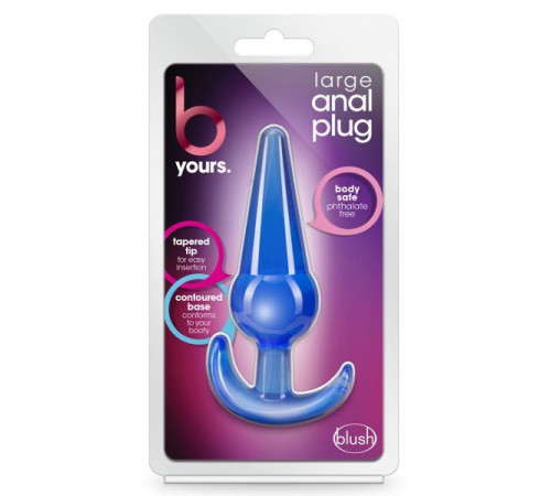 Синяя анальная пробка в форме якоря Large Anal Plug - 12,2 см.