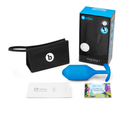 Синяя пробка для ношения B-vibe Snug Plug 5 - 14 см. Синяя пробка для ношения B-vibe Snug Plug 5 - 14 см.
