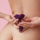 Заказать Фиолетовая анальная пробка с ограничителем-розой Open Rose Size S Butt Plug
